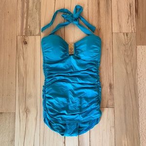 Jantzen One Piece Turquoise Tummy Tuck Swimsuit 6
